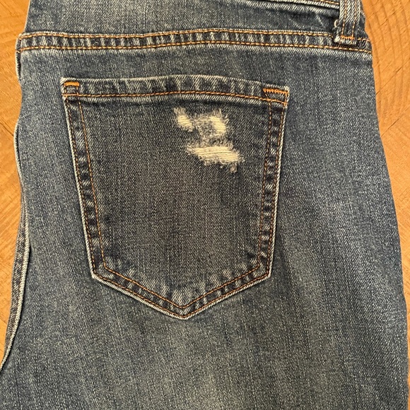 Old Navy Boyfriend Straight Jeans Dark Wash Sz 8S - Picture 2 of 5